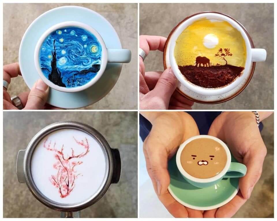 Korean Barista Turns Cups of Coffee into Amazing Works of Art