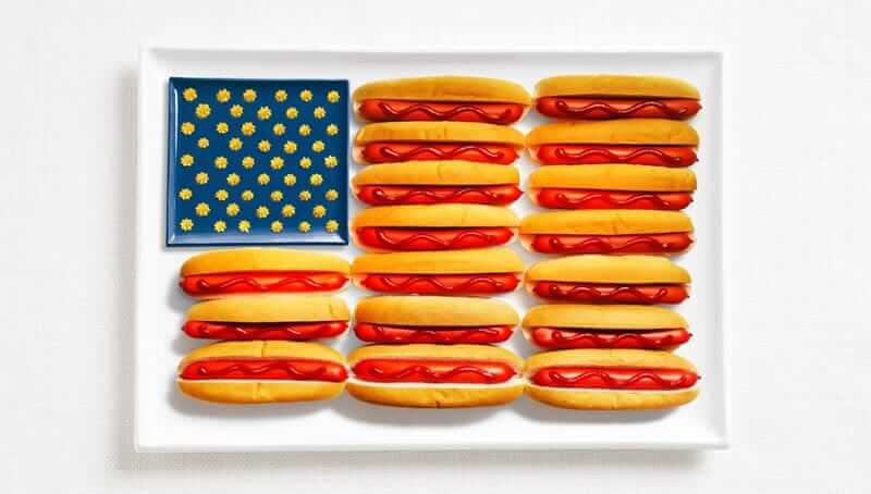 National Flags Created From the Foods Each Country Is Commonly Associated With